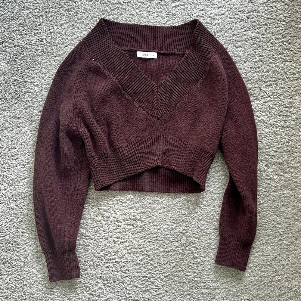 Dissh Cropped Sweater, Size 6